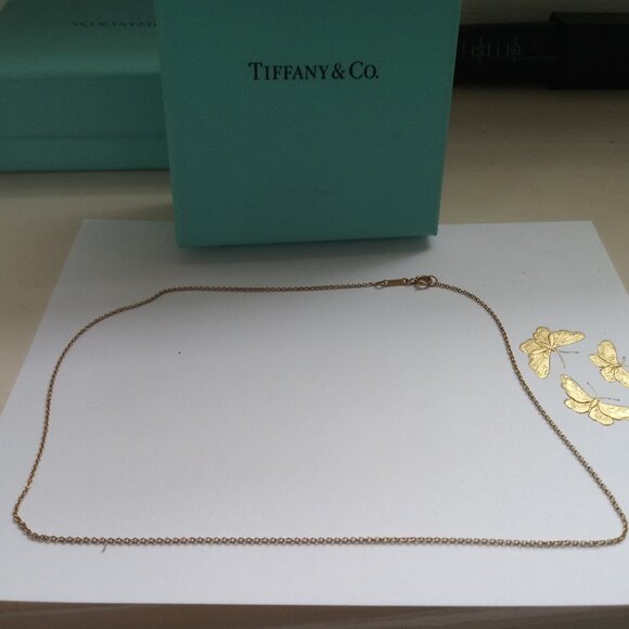 Tiffany & Co. Chain Necklace in 18k Yellow Gold 14.5" Solid Gold - Picture 1 of 5